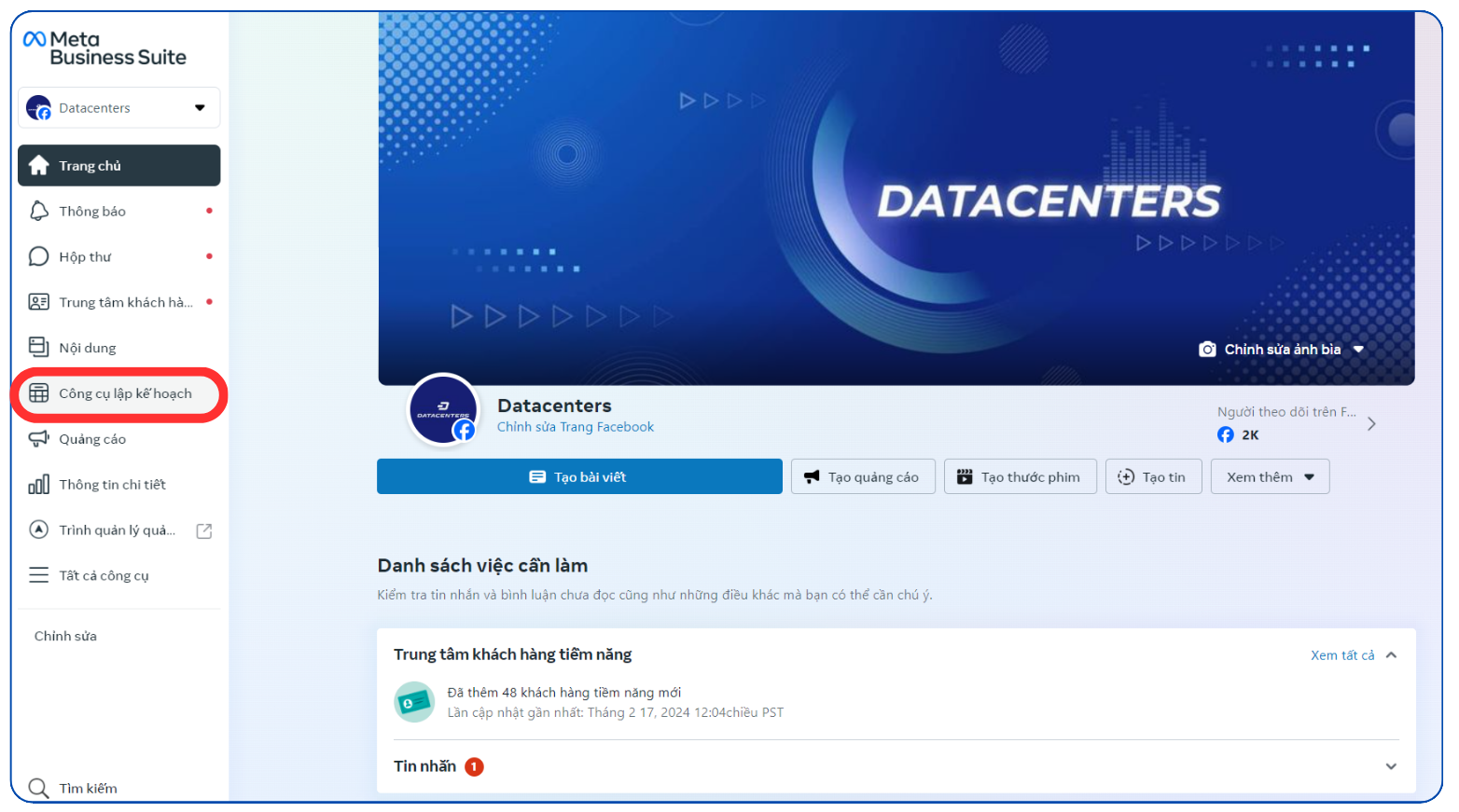 Công cụ lập kế hoạch chi tiết