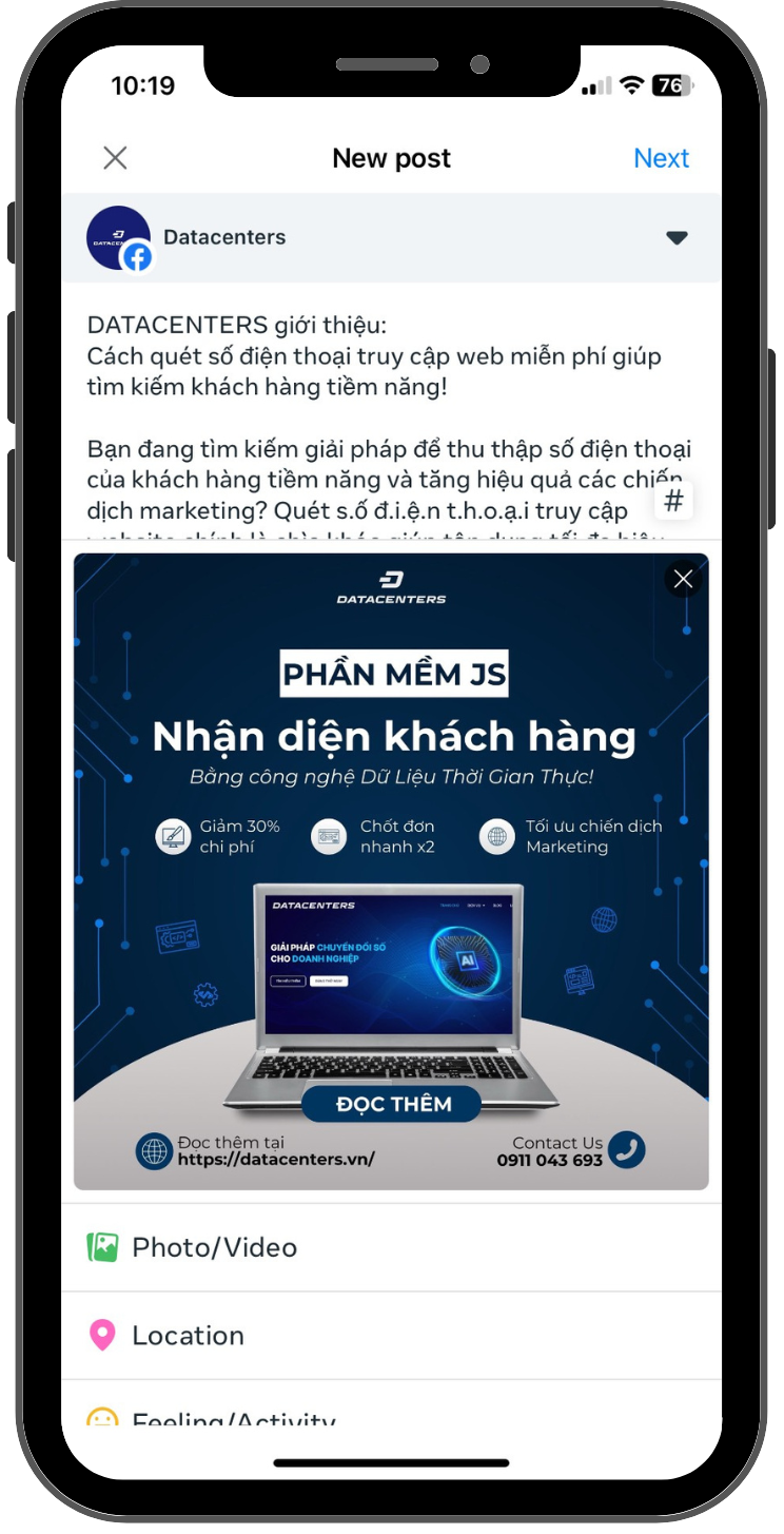 Thêm thông tin cho bài đăng