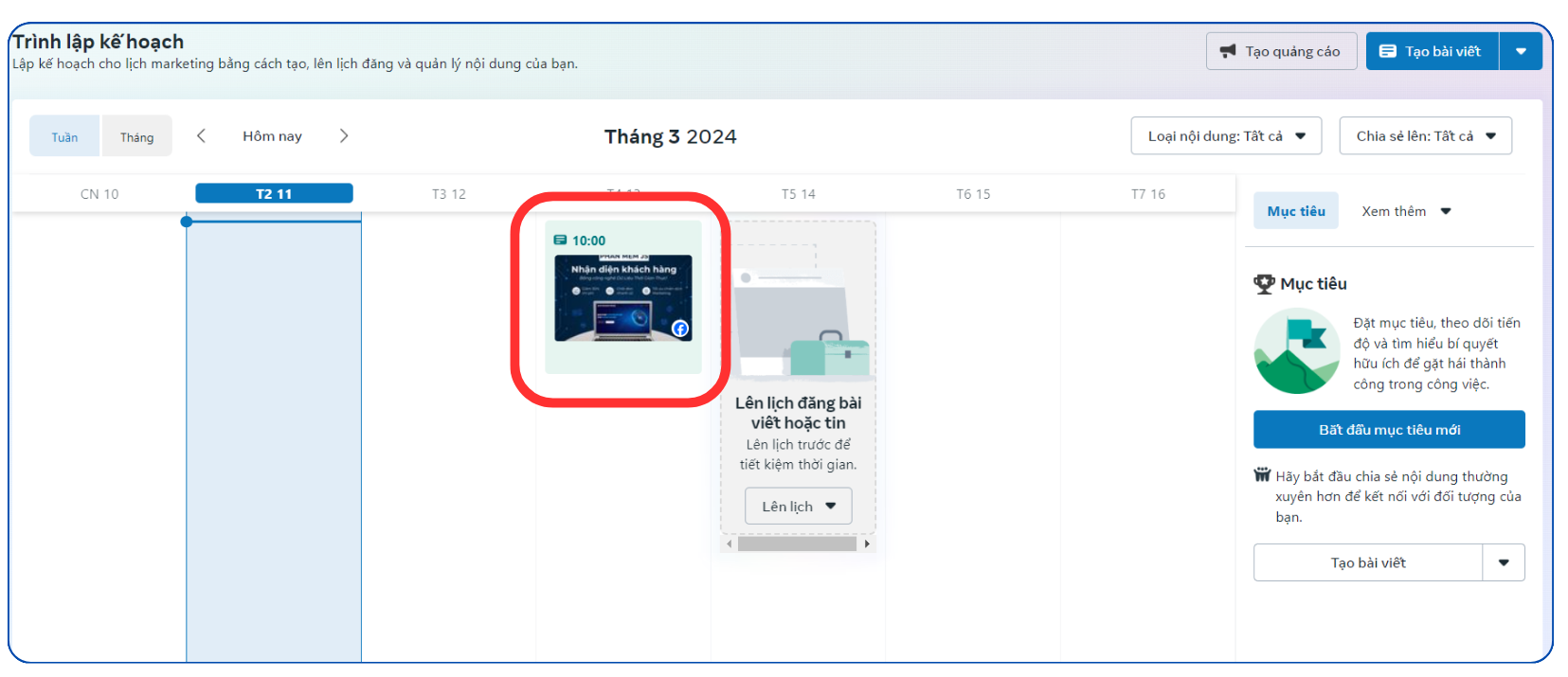Kết quả đăng bài tự động Desktop