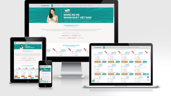 Theme Wordpress đăng ký gói cước data 4G Viettel