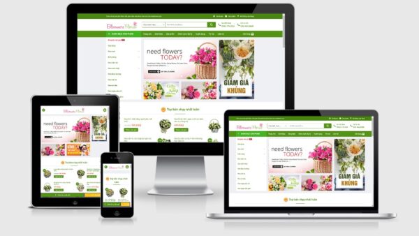 Theme Wordpress shop hoa tươi mẫu số 2