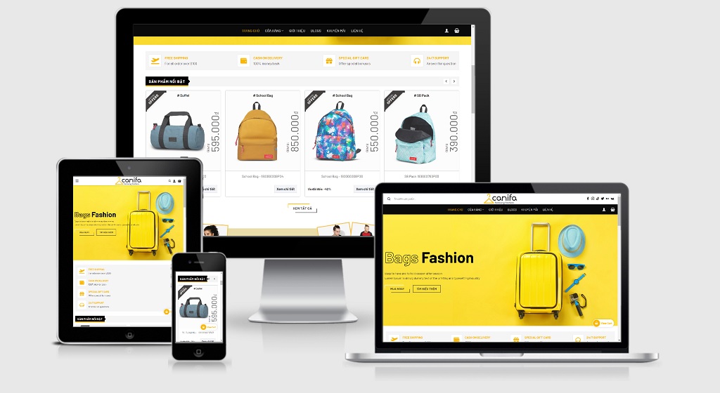 Theme Wordpress bán vali, ba lô , túi xách cao cấp mẫu số 2