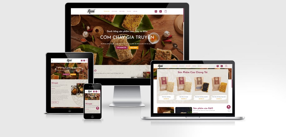 Theme wordpress bán cơm cháy đẹp tuyệt vời