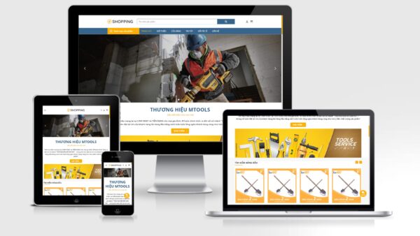 Theme wordpress bán công cụ, dụng cụ làm vườn, xây dựng