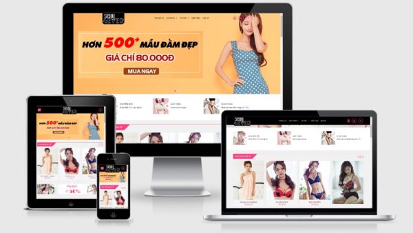 Theme Wordpress thời trang mẫu số 5 - Đồ lót, nội y