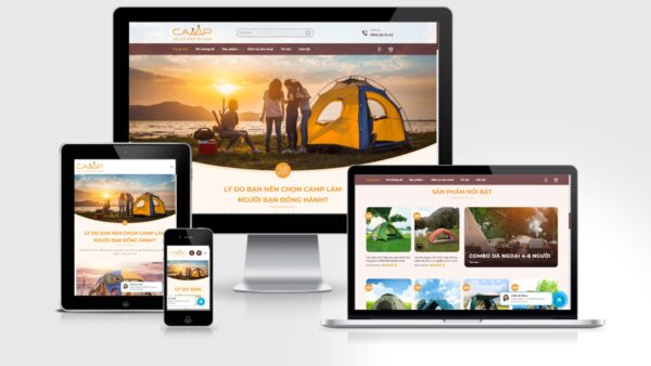 Theme Wordpress bán dụng cụ cắm trại - Camp