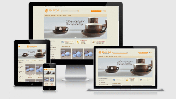 Theme Wordpress bán gốm sứ mẫu số 2 - Gốm sứ xanh