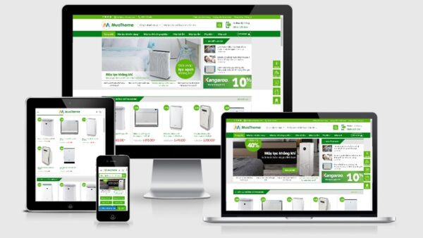 Theme wordpress bán máy lọc khí, lọc nước mẫu số 2