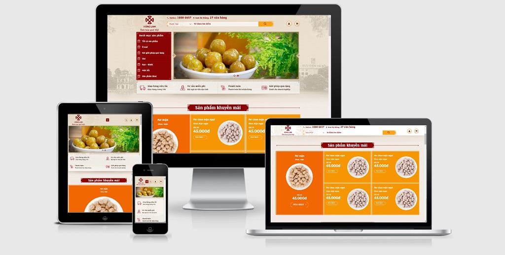 Theme Wordpress bán ô mai, đồ ăn vặt, quà tặng, bánh kẹo