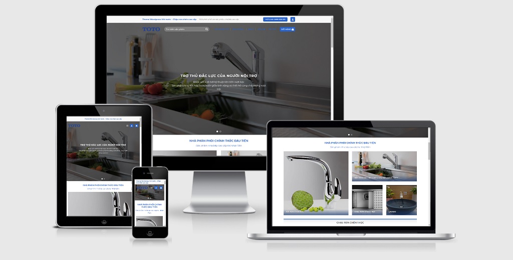 Theme Wordpress bán vòi nước, chậu rửa chén, thiết bị nhà bếp