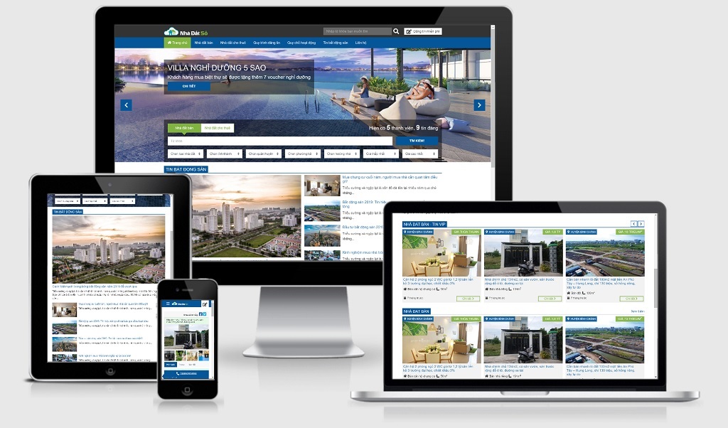 Theme Wordpress bất động sản đẹp - Mẫu số 25