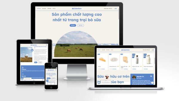 Theme Wordpress Elementor thực phẩm mẫu số 4