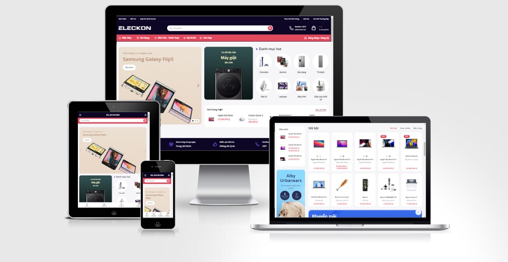Theme Wordpress Elementor thương mại điện tử mẫu số 6