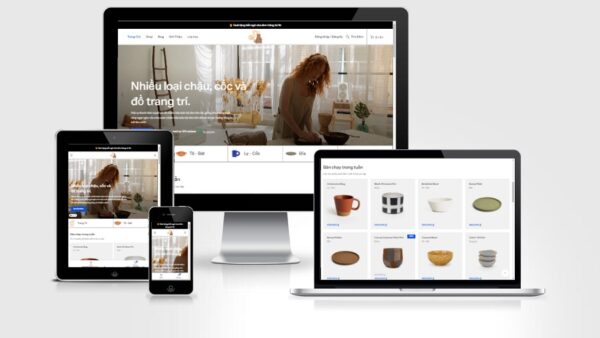 Theme Wordpress Elementor sản phẩm trang trí - gốm sứ 2