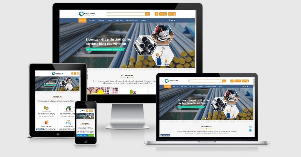 Theme Wordpress công ty xây dựng đẹp tuyệt vời mẫu số 3