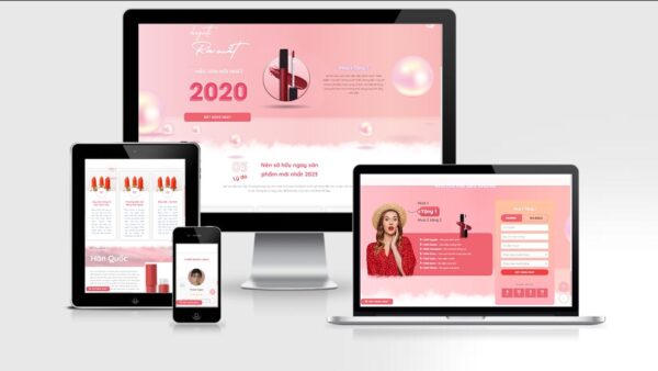 Theme Wordpress landing page mỹ phẩm bán son môi