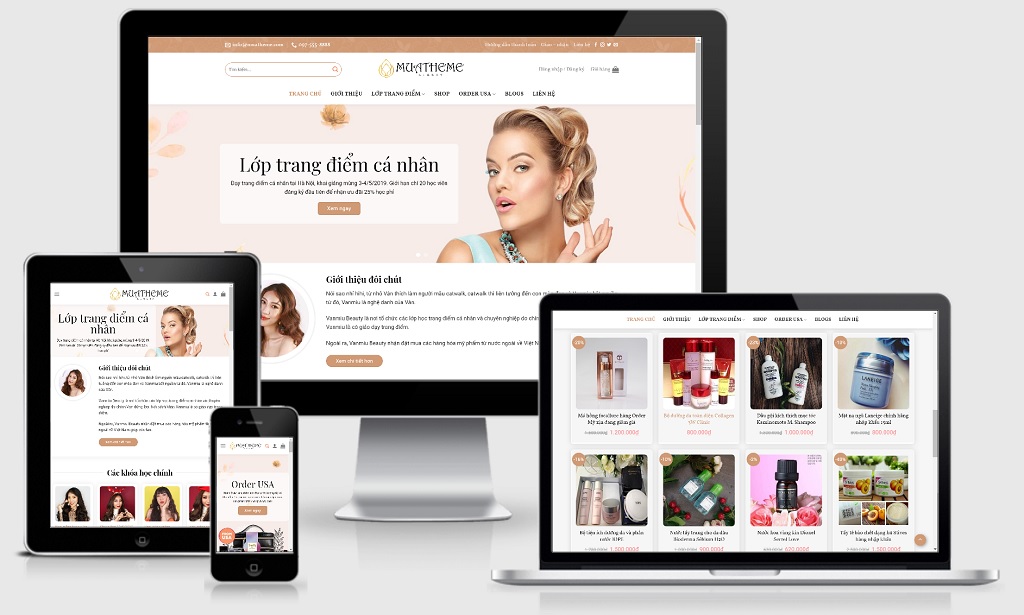 Theme Wordpress bán hàng mỹ phẩm mẫu số 14