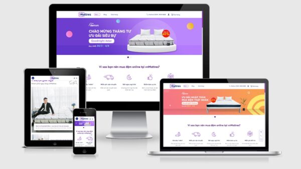 Theme wordpress bán nệm mẫu số 4 - vnMattres