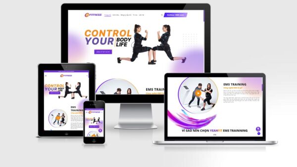 Theme Wordpress phòng Gym - Fitness - Yoga mẫu số 2