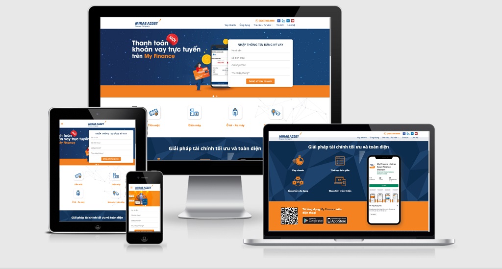 Theme Wordpress tài chính - cho vay tiêu dùng MT Asset
