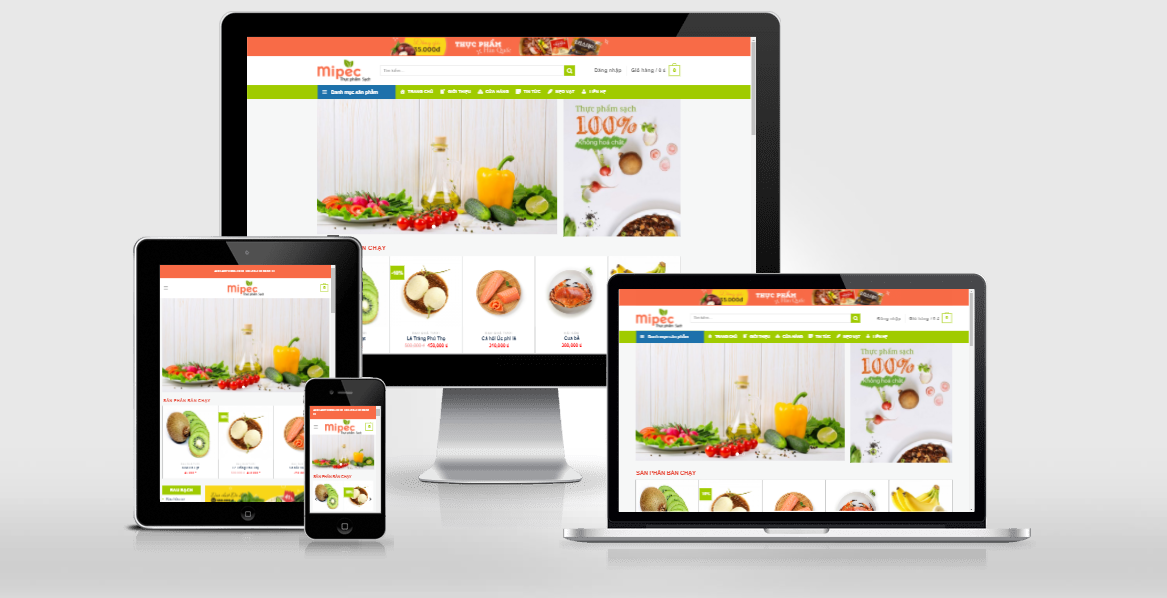 Theme Wordpress bán thực phẩm đẹp tuyệt vời