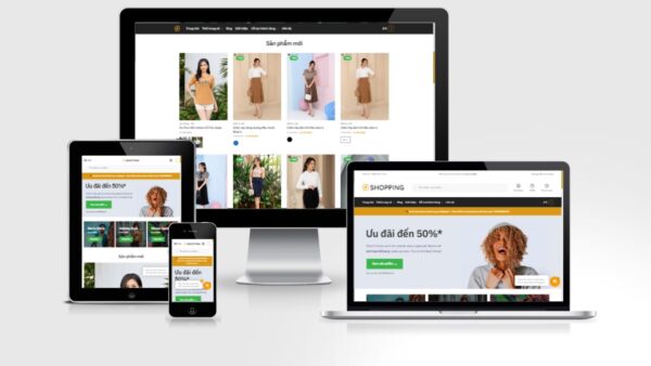 Theme Wordpress Elementor thương mại điện tử mẫu số 3