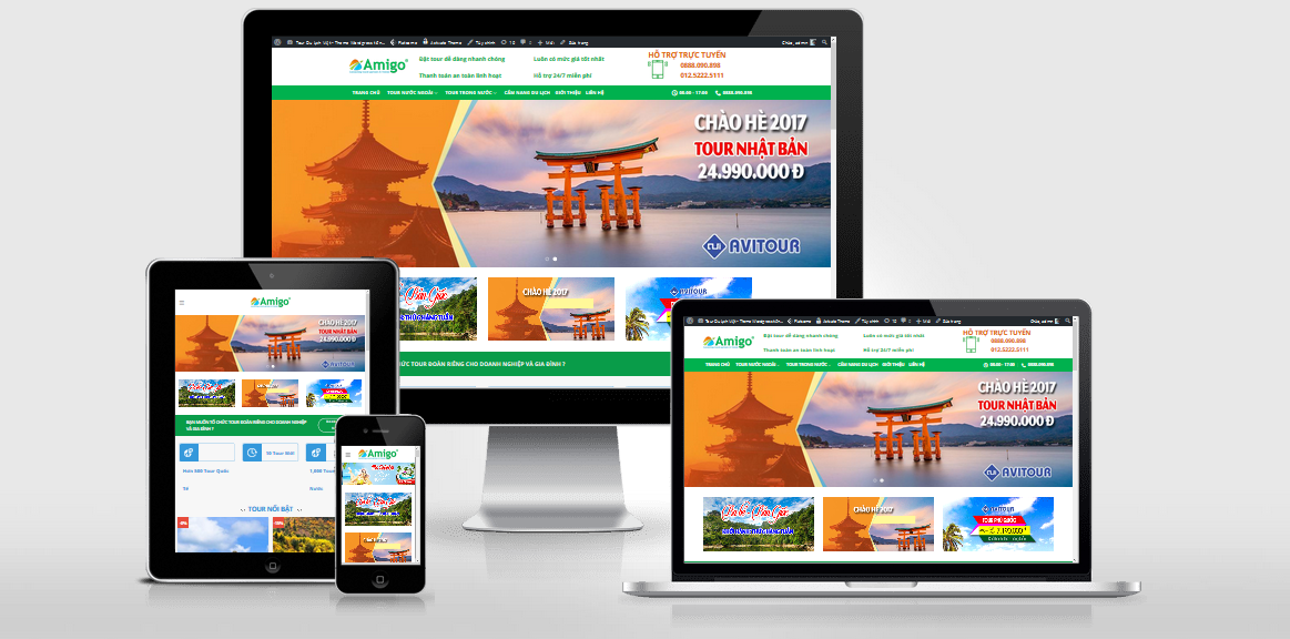 Theme Wordpress giới thiệu tour du lịch Việt hóa