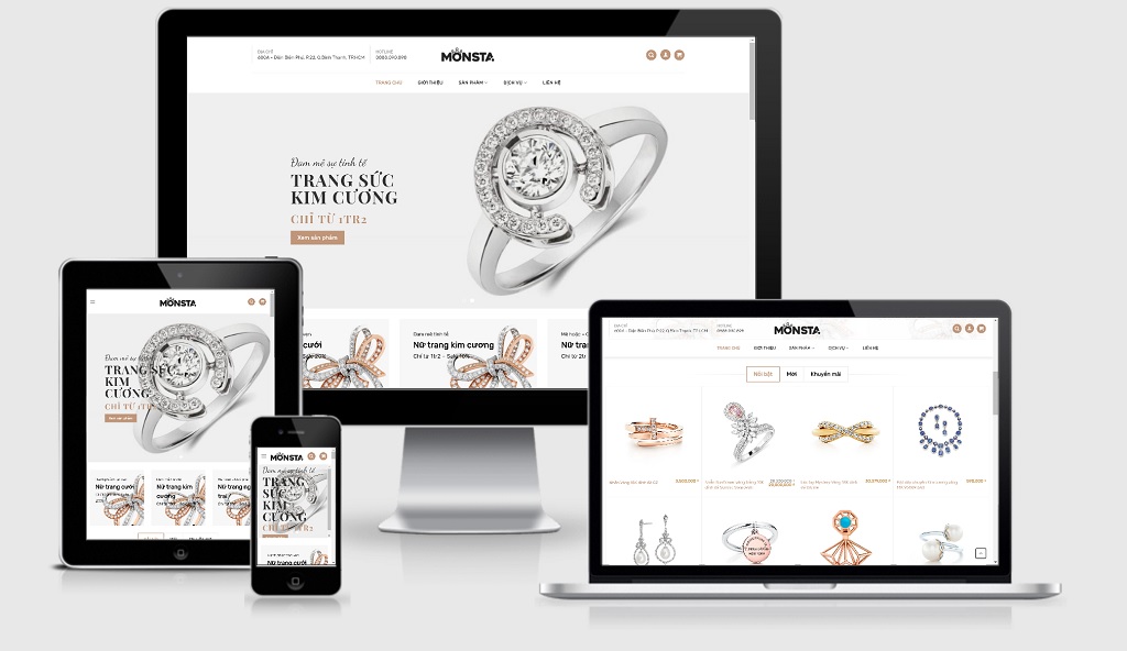 Theme Wordpress trang sức, nữ trang tuyệt đẹp mẫu số 3