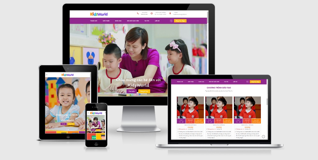 Theme Wordpress trường mầm non Kids World