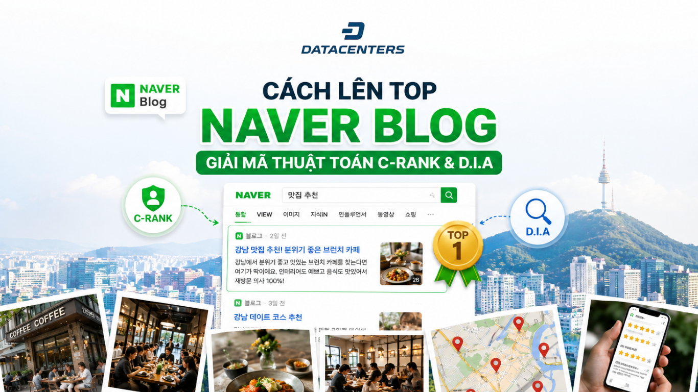 Giải mã thuật toán C-Rank và D.I.A để hiểu cách lên top Naver Blog hiệu quả. Khám phá cách Naver đánh giá content, social proof và trust signal.