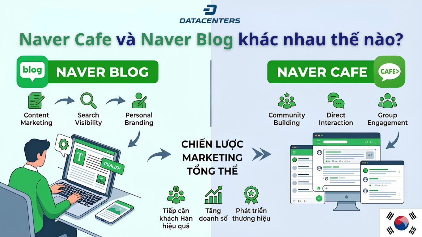 Naver Cafe và Naver Blog khác nhau thế nào để giúp doanh nghiệp phân biệt