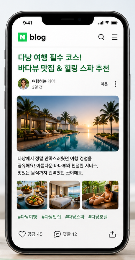 Đăng tải hình ảnh lên review Naver Blog cho các bài viết SEO Naver 